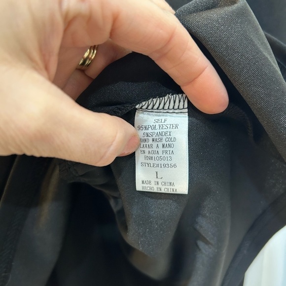 Andree By Unit Elodie Puff Sleeve Scalloped Blouse Tiered Hem Top Women Sz L - Picture 7 of 7